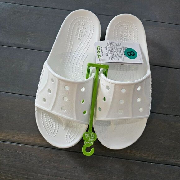 Crocs Unisex White Baya Slip On Water Sandals Size Men\'s 7 Women\'s 9 main image 9